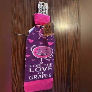 Primitives by Kathy pink purple wine bottle sleeve